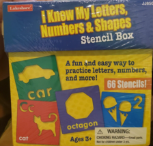 Lakeshore I Know My Letters Numbers &amp; Shapes Stencil Box - $56.09