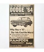 1963 Hampden Dodge Dealership Springfield Advertisement Massachusetts DWJJ5 - $365.38 MXN