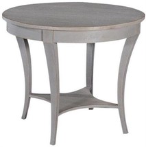 Center Table Holland Round Pewter Gray Solid Mango Wood Curved Legs Tier - £1,389.74 GBP