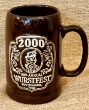 Vintage Gerz Wurstfest Mug Stein 2000 40th Annual New Braunfels Texas USA Made - £20.88 GBP