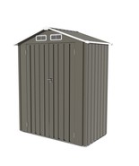 5x3 Compact Gray Metal Outdoor Storage Shed - Pitched Roof, Lockable - $3,606.74 MXN