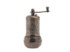 LaModaHome Antique Silver Manual Hand Grinder Mill for Turkish Greek Arabic Coff - £10.33 GBP
