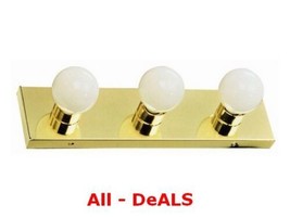 2-Pk 18&quot; Wall Bath Vanity Light Fixture Strip 3-Light Polished Brass Best Deal - £31.93 GBP