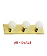 2-Pk 18&quot; Wall Bath Vanity Light Fixture Strip 3-Light Polished Brass Bes... - $39.95