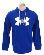 Under Armour Blue UA Rival Terry Logo Hoodie Hooded Sweatshirt Men&#39;s NWT - £70.61 GBP