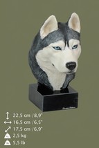 Siberian Husky, dog marble statue, painted, limited edition - £127.20 GBP