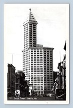 RPPC Smith Tower Building Seattle Washington WA UNP Johnston Photo Postc... - £3.84 GBP