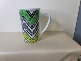 Vintage Chevron Pattern  Mug Bright 5.5 Inch World Market White Background - £12.37 GBP