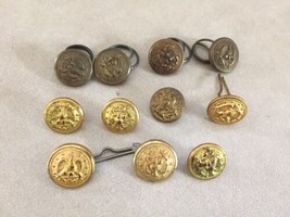 Mixed Lot 11 US Navy Eagle Anchor Brass Metal Round Shank Buttons 1.25-1... - $39.99