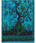 Indian Cotton Hippie Bohemian Double Tree Of Life Ethnic Wall Hanging Ta... - $18.99