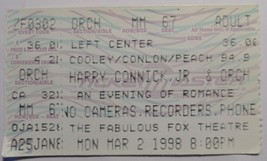Harry Connick Jr. 1998 An Evening Of Romance Collectible Ticket Stub Fox... - £5.55 GBP
