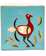 Pablita Velarde Signed Glazed Clay Tile Bird Santa Clara Pueblo Southwes... - €68,06 EUR