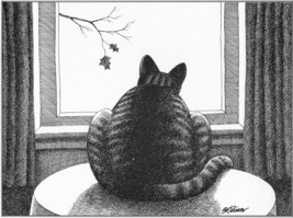 B Kliban Cat Print Original Vintage Book Plate Funny Cat Art For You To Enjoy - £5.40 GBP