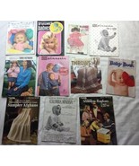 Vintage Knit Pattern Book Magazine Leaflet Lot Fashion 60s 70s 80s Baby - $29.67