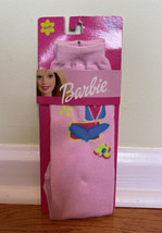 Vintage Barbie Slipper Socks Vintage Kids Barbie Slipper Socks SZ 11-3 P... - £7.87 GBP