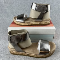 SOUL Naturalizer sandals Womens Size 8.5 peep toe espadrille Flats beach Summer - £27.27 GBP