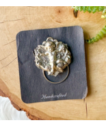 VINTAGE ANGEL Cherub BROOCH HANDCRAFTED STATEMENT Filigree Brass Silver ... - $363.98 MXN