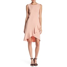 Bebe crepe ruffle hem dress in Blush - size One Size - £35.49 GBP