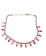 Elegant Pink Gold Dangle Leaf Bracelet Womens Costume Jewelry Evening Party - €13,59 EUR