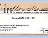Friden Automatic Calculators Vintage Business Card Newark New Jersey NJ ... - $18.69