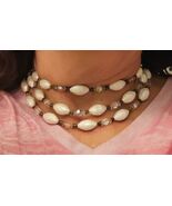 Vintage Triple Strand Choker Beads 12 Inches Long - $11.57