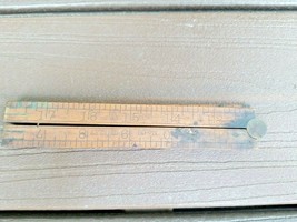 Vintage Stanley #68 Boxwood 24&quot; Folding Ruler Wooden w/ Brass Hinges - $6.24