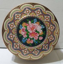 Vintage Daher Round Floral Decorated Tin Long Island NY Made in England ... - £15.69 GBP