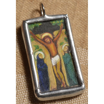 CRUCIFIXION OF CHRIST—Catholic Jewelry—Holy Medal—Hand Made Pendant or O... - £16.12 GBP+