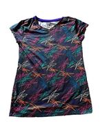 Reebok Girls Logo All Over Print Short Sleeve Athletic Top Size XL (18/20) - €8,57 EUR