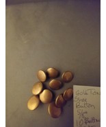 10 Shoe Buttons Gold Shank Sewing Buttons - $5.48 CAD