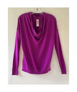 Ann Taylor Sz XS S Pink Pullover Sweater Knit Cowl Neck Stretch Blouse - $32.10