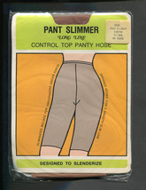 1 Pair Vintage Unused Pant Slimmer Long Line Control Top PantyHose X Lon... - $3.00