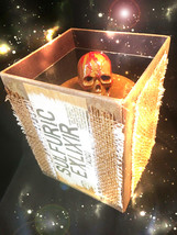 Haunted Halloween Skull Box &amp; Jar Halt Attacks, Darkness, Deceit Ooak Magick - £1,818.94 GBP
