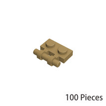 100x Dark Tan Part 2540 Plate 1x2 w. Stick Building Pieces 100% Compatible - £7.37 GBP