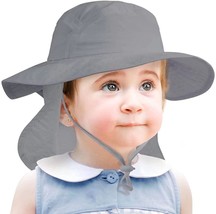 Baby Bucket Fishing Sun Hat，Kids UPF 50+ Wide Brim Sun Protec (Light Gre... - $14.50