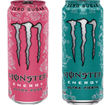 Monster Energy Ultra Fiesta &amp; Ultra Rosa 16 ounce cans 4 Pack 2 of Each ... - £16.01 GBP