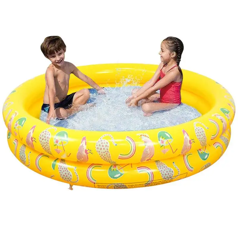 Kids Inflatable Swimming Pool PVC Round Pineapple Printed Inflatable Pool for - £27.75 GBP+