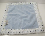 Wendy Bellissimo small plush blue Baby Security Blanket white w/ polka dots - $14.84