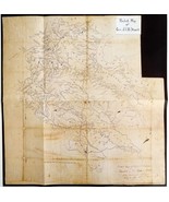 Pocket Map Of Gen Stuart Civil War Reproduction 14 x 14&quot; Military Histor... - $19.99