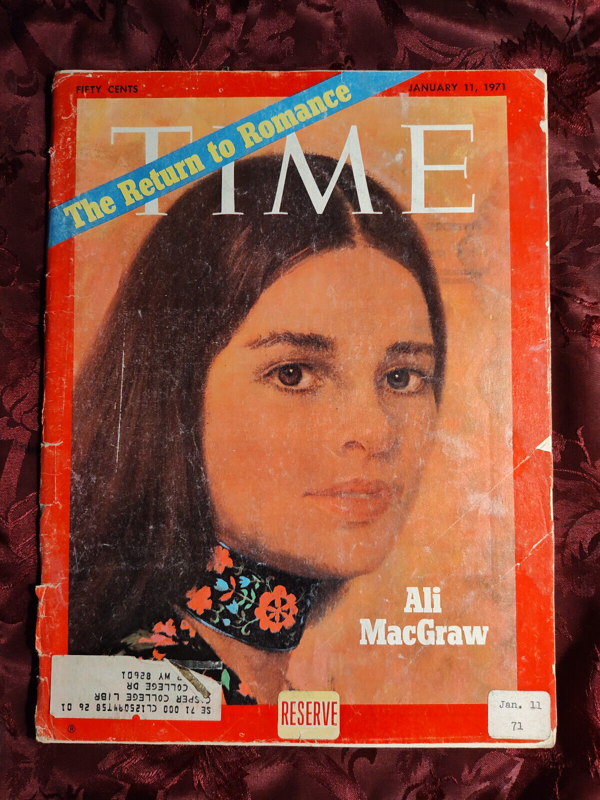 Primary image for TIME magazine January 11 1971 Jan 1/11/71 ALI MacGRAW NEW MOVIE ROMANCE