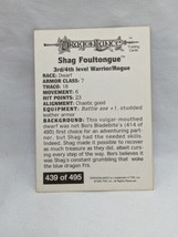 TSR Series 1993 Dragon Lance Shag Foultongue Red Border Rare Trading Card - $26.72