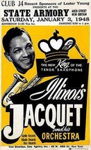 Illinois Jacquet - State Armory - Connecticut - 1948 - Concert Poster Magnet - £9.46 GBP