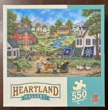 Master Pieces Heartland Gallery Roadside Gossip By Bonnie White 550 Piece Puzzle - $11.54