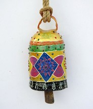 Vintage Swiss Cow Bell Metal Decorative Emboss Hand Painted Farm Animal BELL548 - £66.19 GBP