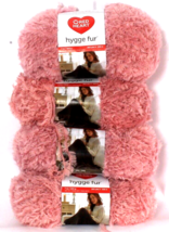 4 Count Red Heart 7 Oz Hygge Fur Dusty Lilac 5 Bulky 100% Nylon Yarn - £45.55 GBP