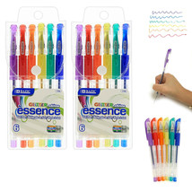 12 Glitter Gel Pens Fine Tip Art Set More Ink Adult Coloring Book Sparkl... - £13.32 GBP