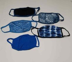 Generic Ladies Denim Days Assorted Face Masks, 5 Pack Lots of 3 (LOC TUB... - $12.86