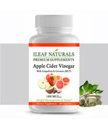 iLeafNaturals Apple Cider Vinegar W Grapefruit &amp; Coconut (MCT) 1000 MG - £13.97 GBP