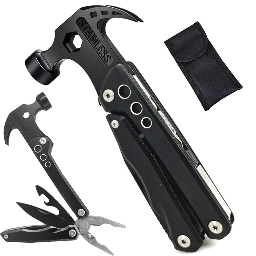 Multifunctional Pliers Multitool Claw Hammer Stainless Steel Tool With Nylon - £23.14 GBP