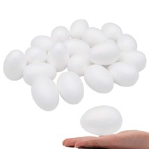 40 Pack 2.75 Inch White Craft Foam Eggs Smooth For Easter Christmas Hall... - $29.99